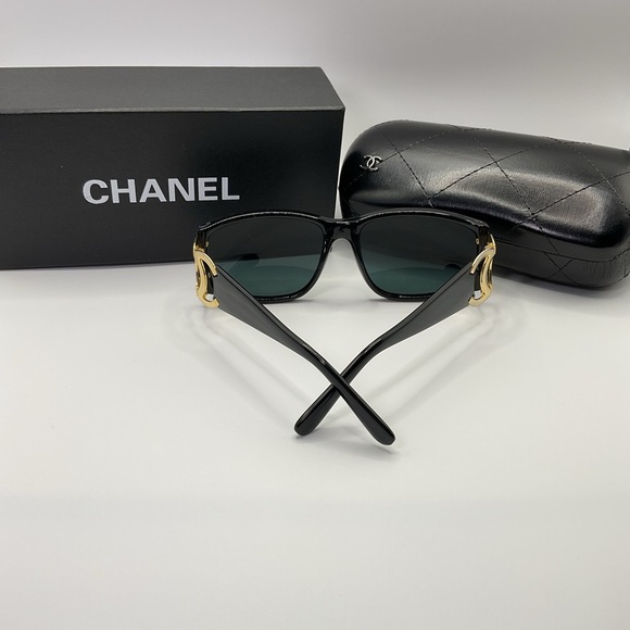 CHANEL Black and Gold Classic Sunglasses main image 10